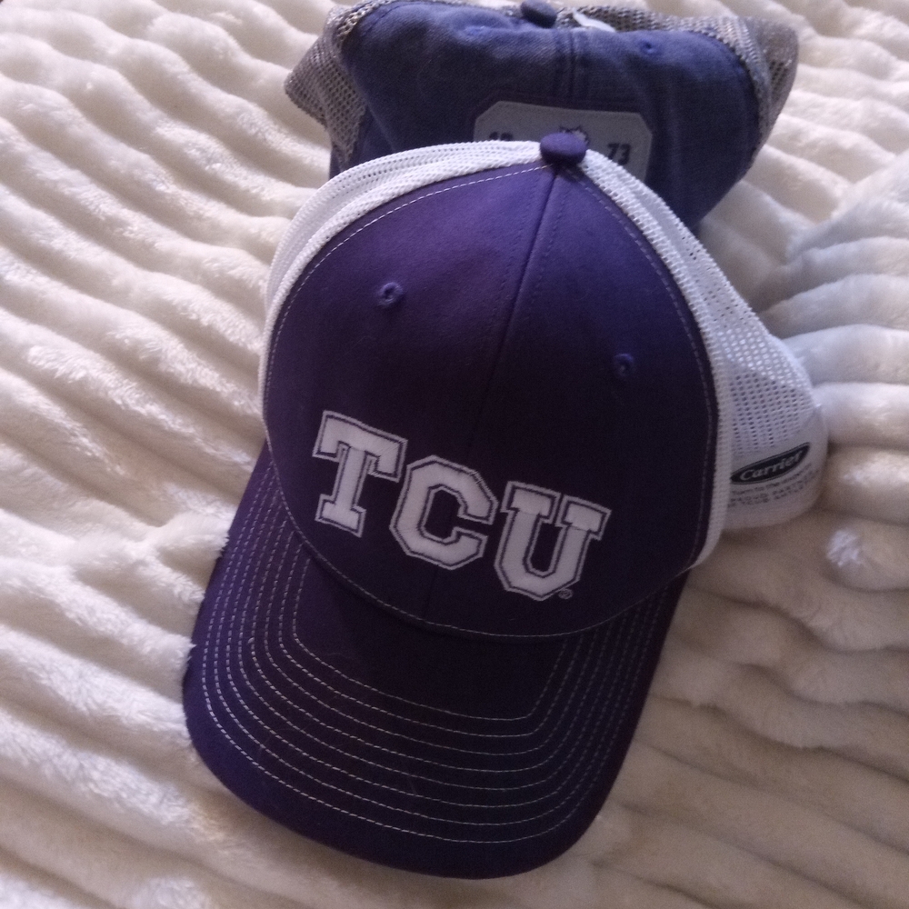 TCU Purple and White Mesh Cap